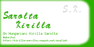 sarolta kirilla business card